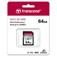 Карта памяти Transcend SD  64GB C10 UHS-I U3 R160/W50MB/s 4K