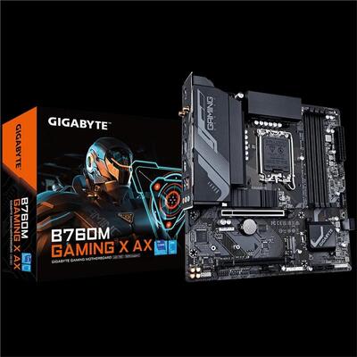 Материнська плата GIGABYTE B760M GAMING X AX s1700 B760M 4xDDR5 M.2 HDMI DP mATX