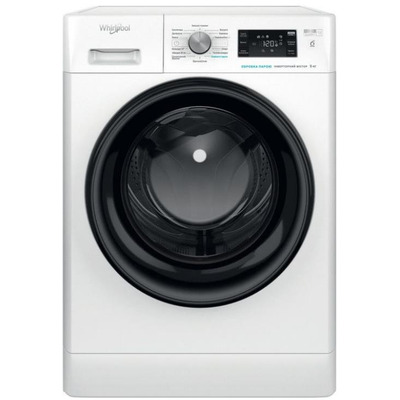 Пральна машина Whirlpool фронтальна, 9кг, 1400, A+++, 60см, дисплей, пара, інвертор, люк чорний, білий