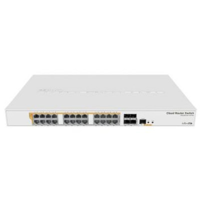 24-портовий керований PoE MikroTik CRS328-24P-4S+RM