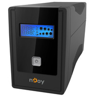 ИБП NJOY Cadu 650 (UPCMTLS665TCAAZ01B), Lin.int., AVR, 2 x Schuko, USB, LCD, пластик