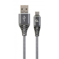 Кабель Cablexpert USB - USB Type-C V 2.0 (M/M), премиум, 1 м, серый (CC-USB2B-AMCM-1M-WB2) 