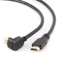 Кабель Cablexpert HDMI - HDMI V 1.4 (M/M), вилка/угловая вилка, 4.5 м, черный (CC-HDMI490-15) пакет