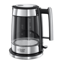 Електрочайник Russell Hobbs Elegance, 1.7л, скло, сріблясто-чорний