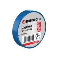 Стрічка ізоляційна, 17 мм * 25 м * 0,15 мм, синя INTERTOOL IT-0025