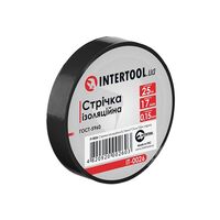 Стрічка ізоляційна, 17 мм * 25 м * 0,15 мм, чорна INTERTOOL IT-0026