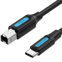 Кабель Vention USB Type-C - USB Type-B, 2 m, Black (CQUBH)