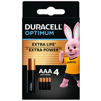 Батарейка DURACELL LR03 KPD 04*10 Optimum уп. 1x4 шт.