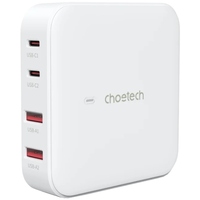 Зарядний пристрій 4xUSB 100W GaN (2хUSB-C+2хUSB-A) Desktop Charger білий Choetech