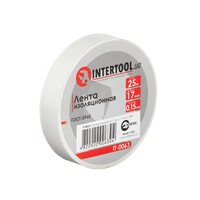 Стрічка ізоляційна, 17 мм * 25 м * 0,15 мм, біла INTERTOOL IT-0063