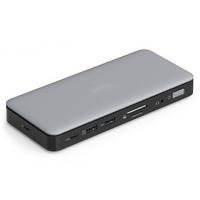 Док-станція DIGITUS USB-C > 2xHDMI/DP/2xUSB-A/USB-C/SD/MicroSD/RJ54/DC/Audio