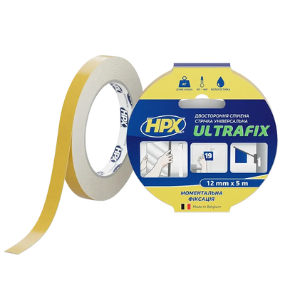 Стрічка двохстороння HPX DSU1205 ULTRAFIX 12мм х 5м