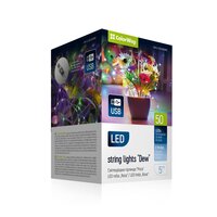 Світлодіодна гірлянда ColorWay (CW-G-50L5NUMC) 50LED, 5м, 8 функцій, різнокольорова USB