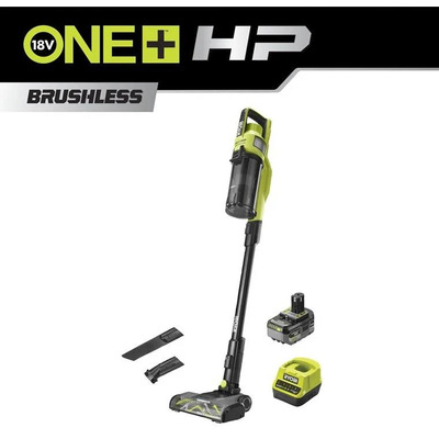 Пилосос акумуляторний Ryobi ONE+ HP RSV18X-1X40G 18В 1х4А·год 90Вт 20кПа контейнер 0.8л HEPA12 3.1кг