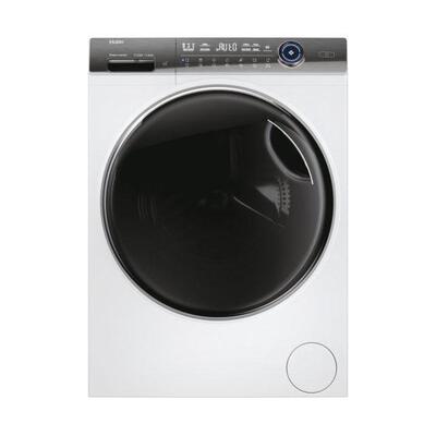 Пральна машина Haier фронтальна, 12кг, 1400, A+++, 60см, дисплей, пара, інвертор, люк чорний, прямий привід, білий