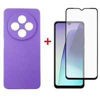 Чeхол-накладка Dengos Carbon для Xiaomi Redmi 14C Purple (DG-KM-121) + защитное стекло