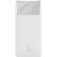 УМБ Baseus Bipow 30000mAh 20W, MicroUSB, 2xUSB,1xType-C In/Out PD,QC 3.0 White