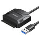 Перехідник USB 3.0 Type-А --> SATA III (F) + DC Adapter, чорний,CR108 UGREEN