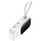 УМБ Baseus Qpow Pro+ 20000mAh 22,5W,1xLightning,1xUSB-A,1xType-C,with built-in USB-C Cable White