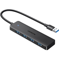 Хаб USB 3.0 -> 4хUSB 3.0 Hub 0,15 м кабель Space Gray CM219 Ugreen