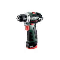 Metabo Шурповерт-дрель POWERMAXX BS BL, аккумуляторный, 2*12 В, 2 Ач, 0-400/0-1500 об/мин, патрон 1-10мм, 20/38 Нм, кейс, 0.7кг