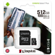 Карта пам'яті Kingston microSDXC 512GB Canvas Select Plus Class 10 UHS-I U3 V30 A1 (SDCS2/512GBSP)