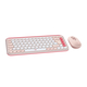 Комплект (клавиатура, мышь) беспроводной Logitech Pop Icon Combo Rose (920-013142)