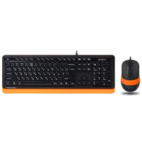 Комплект (клавиатура, мышь) A4Tech F1010 Black/Orange