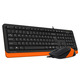 Комплект (клавиатура, мышь) A4Tech F1010 Black/Orange