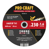 Диск відрізний Procraft CD230x1.6 230 мм 1,6 мм 22,2 мм