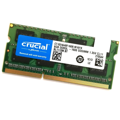 Модуль памяти SO-DIMM DDR3L 8GB/1600 Crucial (CT102464BF160B.M16FN)