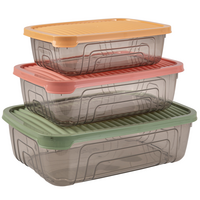 Контейнер HEREVIN Rectangular Storage Bowl Set-2024 Colours /НАБІР 3 шт /прям./0.6/1.05/1.75 л (163331-150)