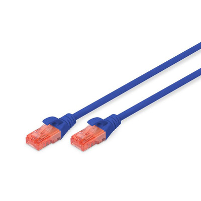 Патч-корд DIGITUS CAT 6 UTP, 0.5м, AWG 26/7, Cu, LSZH, Blue (DK-1617-005/B)