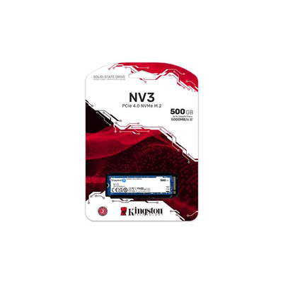 Накопитель SSD  500GB M.2 NVMe Kingston NV3 M.2 2280 PCIe Gen4.0 x4 (SNV3S/500G)