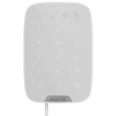 Дротова сенсорна клавіатура Ajax Keypad Fibra white