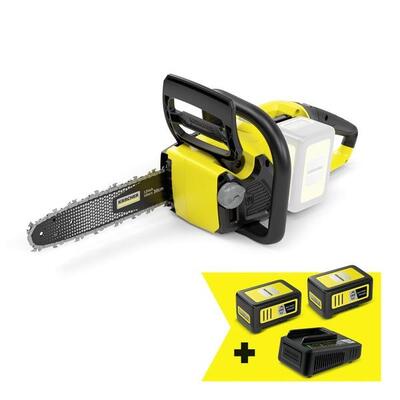 Пила ланцюгова акумуляторна Karcher CNS 18-30 Battery, 18В, акб 2х5Аг, шина 30см, швидкозарядне ЗП, 3.2кг