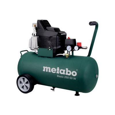 Компресор повітряний Metabo Basic 250-50 W, 1500Вт, 50л, 110л/хв, 8бар