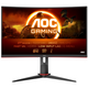 Монітор TFT 27" AOC C27G2Z3/BK, VA, 280Гц, 0,5ms, вигнутий, HDMIx2, DP, HAS, чорний з червоним