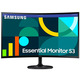 Монiтор Samsung 27" Essential S3 LS27D360 (LS27D360GAIXCI) VA Black Curved 100Hz