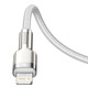 Кабель Baseus Cafule Metal USB-C-Lightning, 1м White (6953156202078)