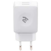 Мережевий ЗП 2E USB Wall Charger 20W Dual USB-A White (2E-WC4USB-W)