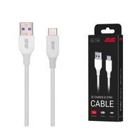 Кабель USB-A > USB-C зарядки/синхронизации 2E 1м, Type-C, Glow, белый