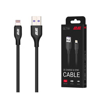 Кабель 2E USB-A - Lightning Glow 1m Black (2E-CCAL-BL)