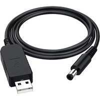 Кабель живлення 2Е USB-A – DC 5,5х2,5 мм 9V/1A (2E-CCAD9-BK)