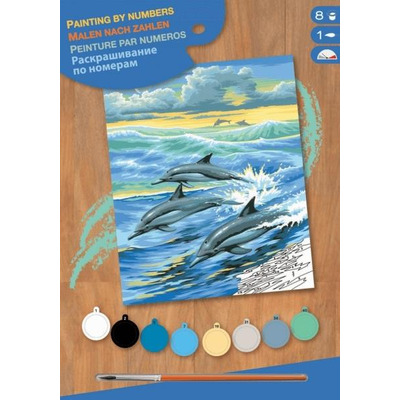 Набір для творчості Sequin Art PAINTING BY NUMBERS JUNIOR Dolphins (SA0031)