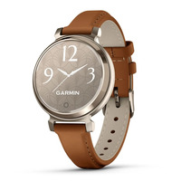 Смарт-годинник Garmin Lily 2 Cream Gold with Tan Leather Band (010-02839-60)