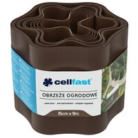 Стрічка газонна Cellfast, бордюрна, хвиляста, 15см x 9м, коричневий (30-012H)