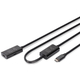 Подовжувач Digitus USB 3.2 Gen1 Active Cable 5G, C/M-C/F, 10m, Black (DA-73109)