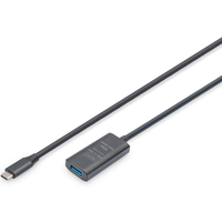 Подовжувач Digitus USB 3.2 Gen1 Active Cable 5G, C/M-A/F, 5m, Black (DA-73110)