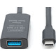 Подовжувач Digitus USB 3.2 Gen1 Active Cable 5G, C/M-A/F, 10m, Black (DA-73111)